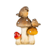 Load image into Gallery viewer, Resin Bird Sitting on Mushroom, 2 Assorted