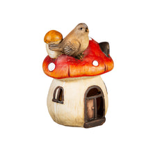 Load image into Gallery viewer, Resin Bird Sitting on Mushroom, 2 Assorted