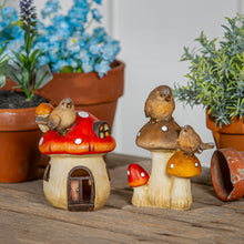 Load image into Gallery viewer, Resin Bird Sitting on Mushroom, 2 Assorted