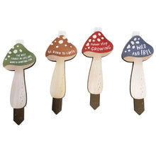 Load image into Gallery viewer, Mushroom Sign Plant Pick, S/12