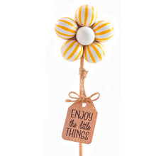 Load image into Gallery viewer, Plant Pick, Wood Beaded Flower 3 Asst