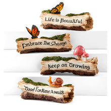 Load image into Gallery viewer, Sentiemnt Forest Log Decor 4 Ast