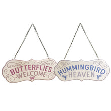 Load image into Gallery viewer, Metal Hanging Welcome Garden Sign