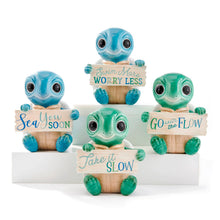 Load image into Gallery viewer, Sitting Turtle Figurine, 4 Asst