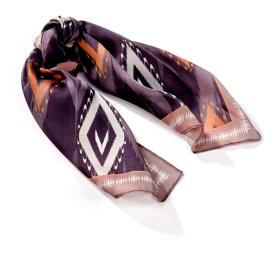 Geometric Print Neck Scarf, 2 Asst