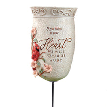 Load image into Gallery viewer, Cardinal Vase Garden Stake, 3 Asst