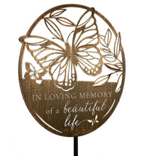 Load image into Gallery viewer, Laser Cut Butterfly Garden Stake, 2 Asst. Styles