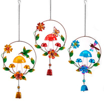 Load image into Gallery viewer, Solar Mushroom Bell Chime, 3 Asst