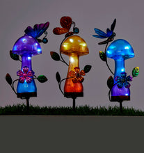 Load image into Gallery viewer, Solar Mushroom Stake, 3 Asst