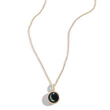 Load image into Gallery viewer, Necklace, Sky Light, Gold, Waning Crescent, 2D