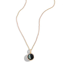Load image into Gallery viewer, Necklace, Sky Light, Gold, Waning Gibbous, 4D