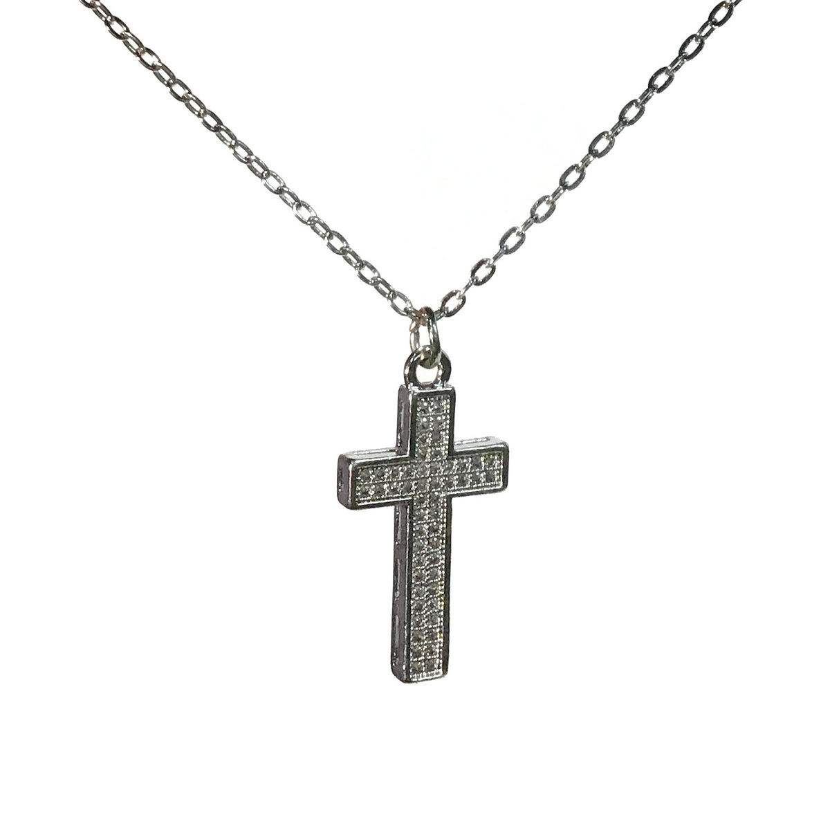 Cross Necklace, Silver – Floral Acres Greenhouse & Garden Centre