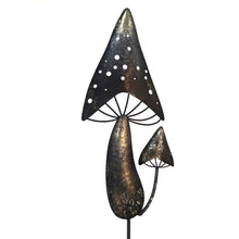 Load image into Gallery viewer, Metal Assorted Color Mushroom Stakes, 3 Ast