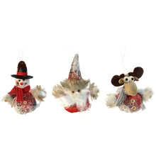 Load image into Gallery viewer, Christmas Ornament, Rustic, 3 Assorted