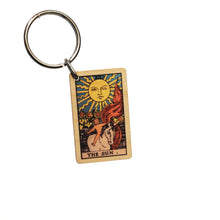 Load image into Gallery viewer, Wooden Tarrot Card Keychain