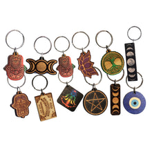 Load image into Gallery viewer, Wooden Spiritual Keychain