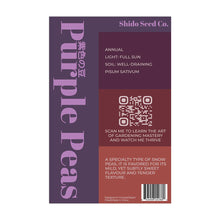 Load image into Gallery viewer, Purple Peas - Seeds,