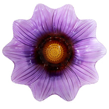 Load image into Gallery viewer, Birdbath Glass Purple FLower