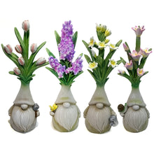 Load image into Gallery viewer, Decor 10in Gnomes with Flowers Assorted