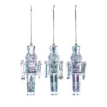 Load image into Gallery viewer, Iridescent Nutcracker Ornament, 3 Assorted