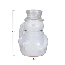 Load image into Gallery viewer, Ceramic Christmas Snowman Cookie Jar