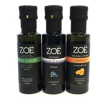 Load image into Gallery viewer, Zoe Olive Oil - 100ml Mini Trio - Oil/Balsamics