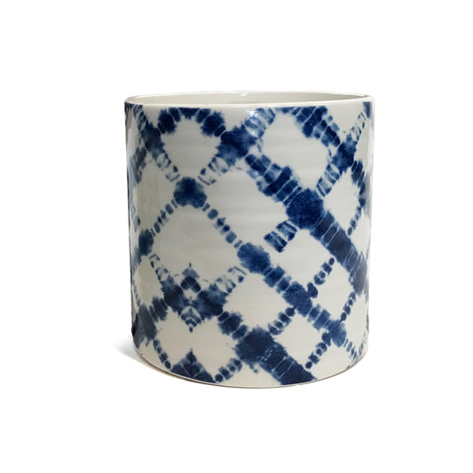 Pot, 4in, Ceramic, Dolomite, Shibori