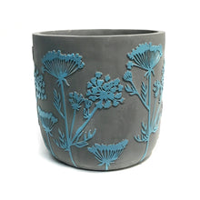 Load image into Gallery viewer, Pot, 6in, Cement Embossed Floral