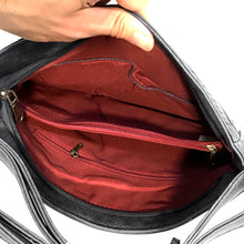 Load image into Gallery viewer, Bria Large Diagonal Zipper Crossbody Bag, Black