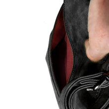 Load image into Gallery viewer, Bria Large Diagonal Zipper Crossbody Bag, Black