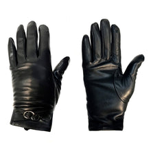 Load image into Gallery viewer, Leather Gloves W/ Oval Embelishment