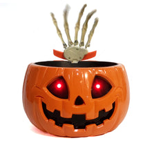 Load image into Gallery viewer, Jack-O-Lantern Treat Bucket