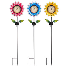 Load image into Gallery viewer, Garden Stake, Solar, Flower Thermometer, Ast