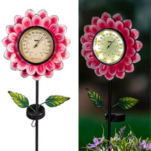Load image into Gallery viewer, Garden Stake, Solar, Flower Thermometer, Ast