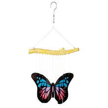 Load image into Gallery viewer, Glass Butterfly Wind Chime