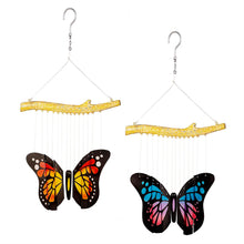 Load image into Gallery viewer, Glass Butterfly Wind Chime