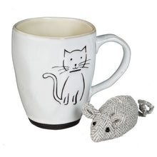 Load image into Gallery viewer, Ceramic Cup Gift Set w/ Cat Toy, 16oz