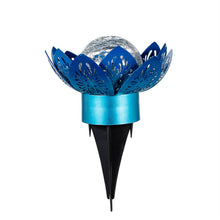 Load image into Gallery viewer, Lantern, Solar, Metal Flowers, 3 Assorted