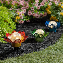 Load image into Gallery viewer, Lantern, Solar, Metal Flowers, 3 Assorted