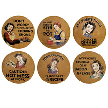 Load image into Gallery viewer, Trivet, cork, Humor, 6 Assorted
