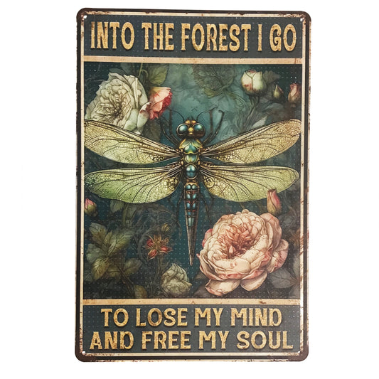 Wall Sign, Metal, Into The Forest