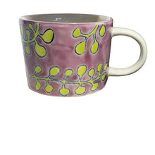 Load image into Gallery viewer, Stoneware Mug, 10oz, Wax Relief Flowers, 4 Ast