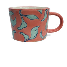 Load image into Gallery viewer, Stoneware Mug, 10oz, Wax Relief Flowers, 4 Ast