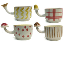 Load image into Gallery viewer, Stoneware Mug, 10oz, Stackable Shrooms4 Assorted