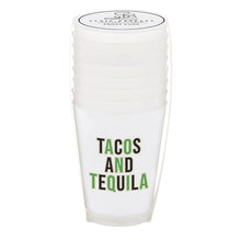 Load image into Gallery viewer, Plastic Frost Cup, 16oz, Tacos & Tequila, 8 Pack