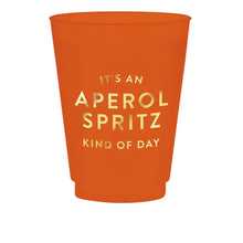 Load image into Gallery viewer, Plastic Frost Cup, 16oz, Aperol Spritz, 8 Pack