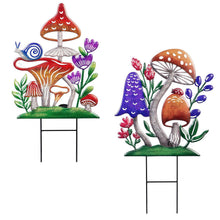 Load image into Gallery viewer, Solar Mushrooms Garden Stake, 28in, Assorted