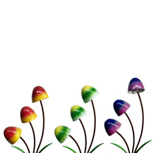 Load image into Gallery viewer, Garden Stake, Metal, Mushroom Trio, Assorted