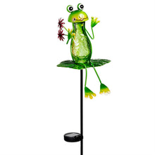 Load image into Gallery viewer, Garden Stake, Metal, Solar Frogs, 2 Assorted