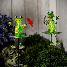 Load image into Gallery viewer, Garden Stake, Metal, Solar Frogs, 2 Assorted